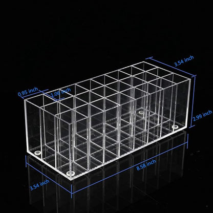 Acrylic Lip Gloss Holder Organizer, Lipstick Holder, 24 Slots Makeup Lip Gloss - Image 3