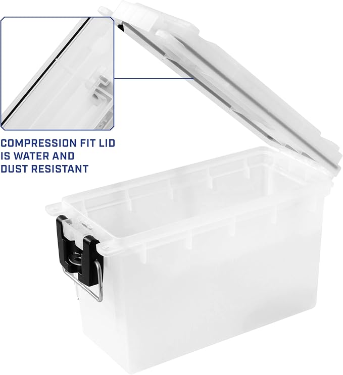Sheffield Ammo Box Made in USA, Stackable Lockable Ammo Storage Box, Frost | 2 - Image 4