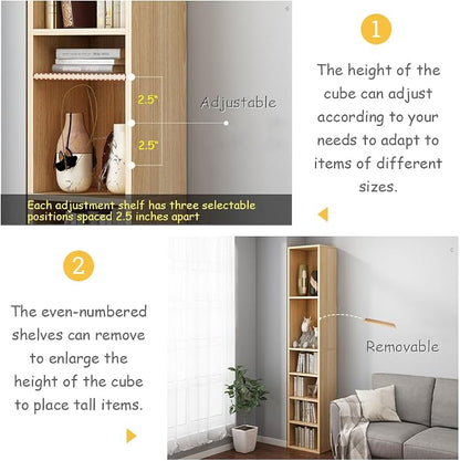 IOTXY Small Narrow Corner Bookcase - Image 5