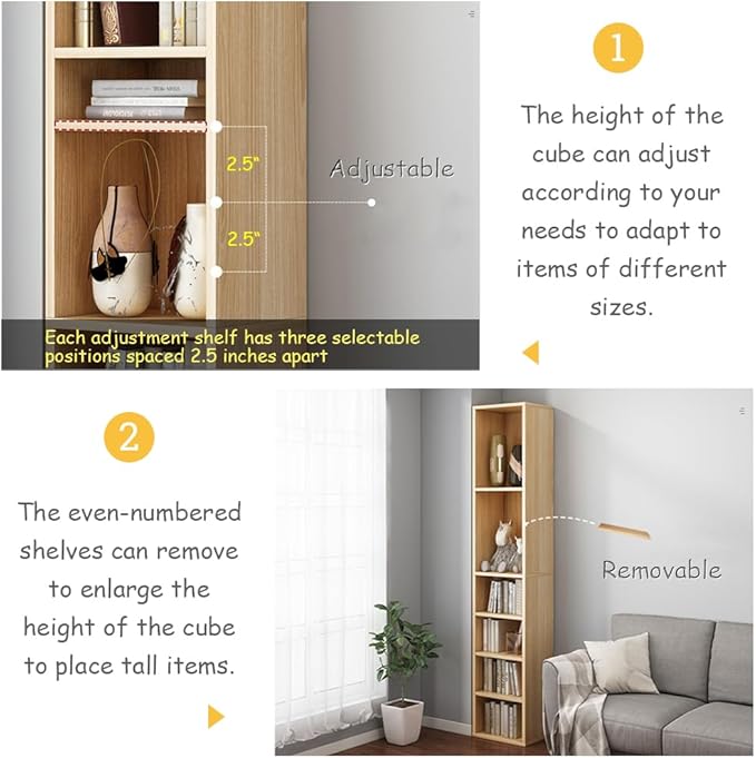 IOTXY Small Narrow Corner Bookcase - Image 4