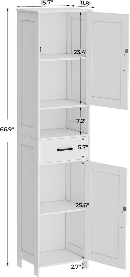 Homhedy 67" H Tall Bathroom Storage Cabinet - Image 3