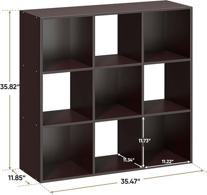ZenStyle 9 Cube Storage Shelf Organizer, Wooden Bookshelf System Display Cube - Image 3
