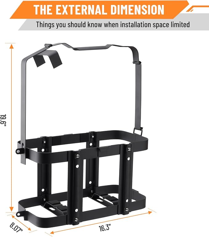 Anti-theft Jerry Can Mount Holder: Lockable Jerry Gas Can Holder Rack, 5 Gallon - Image 6