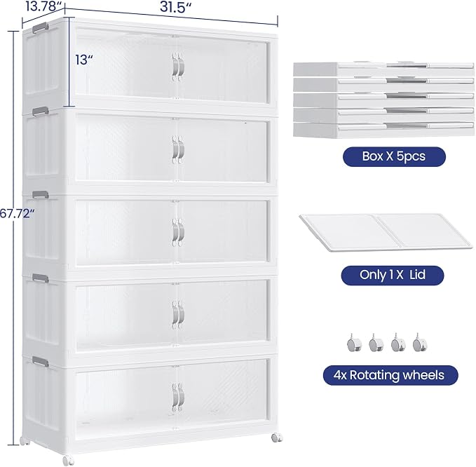 800QT Extra Large Stackable Storage Bins - Image 2