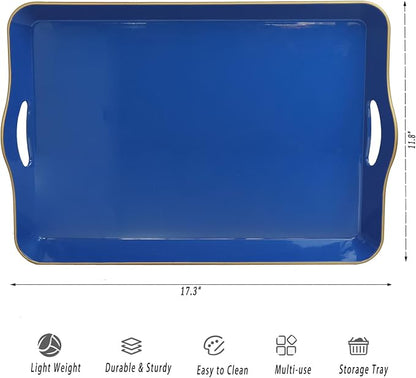 Spsyrine Large Red Decorative Tray, Elegant Plastic Serving Tray - Image 6