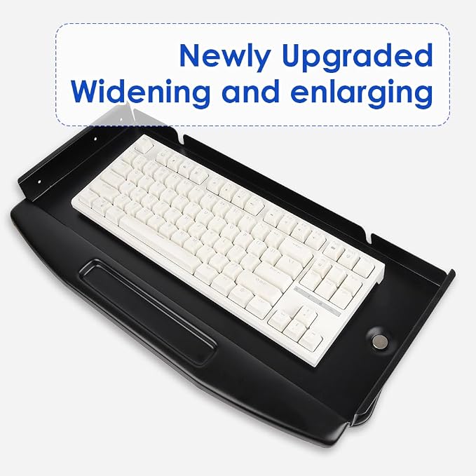 Under Desk Mounted Keyboard Tray Steel Slide - Image 5