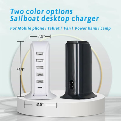 USB Charging Station for Multiple Devices, 40W Multiport Charger Tower - Image 8