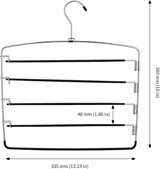 JAPCHET 6 Pack Non Slip Space Saving Pants Hangers - Image 2