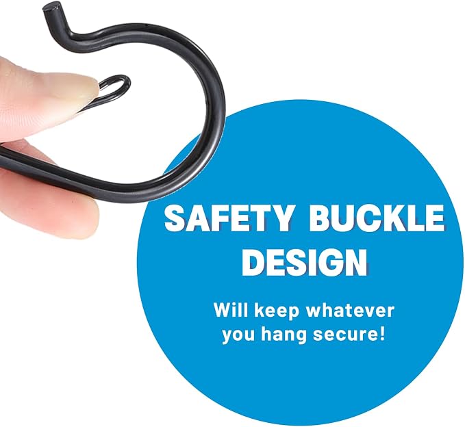 36 PCS Q-Hanger Hooks with Safety Buckle, Windproof Screw Hooks - Image 2