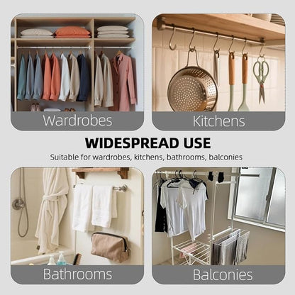 ABOOFAN 3 Pcs Retractable Closet Rod Sliding Clothes Hanger - Image 7