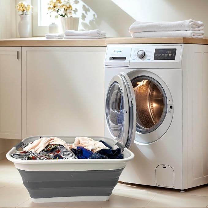 SAMMART 42L Collapsible Plastic Laundry Basket - Image 4