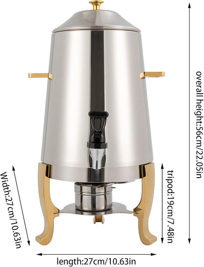 3.4 Gallon Stainless Steel Hot Beverage Dispenser, 13L Coffee Urn - Image 6