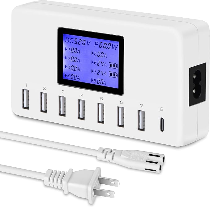 60W 12A 8-Port USB Charging Station - Image 8
