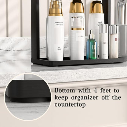 PEKER Bamboo Bathroom Organizer Countertop – Small Vanity Storage Shelf - Image 7