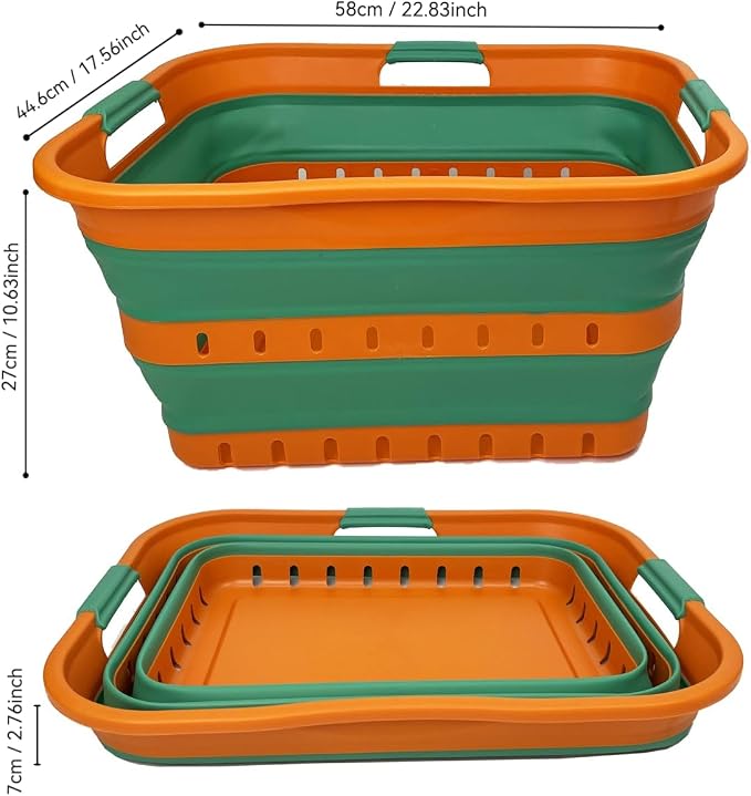 SAMMART 42L Collapsible Plastic Laundry Basket - Image 4