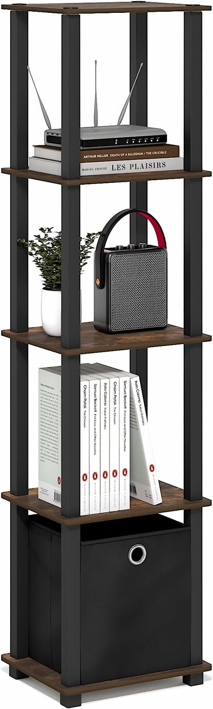 Furinno Turn-N-Tube Book Shelf, 5-Tier Square Open Frame Display Shelf by Furinno-FitsYourSpaceFitsYourBudget