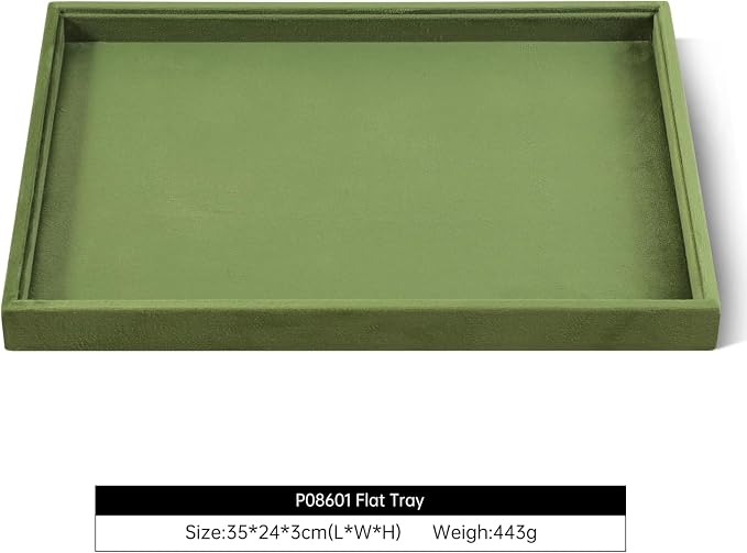 Velvet Stackable Jewelry Display Flat Tray - Image 2