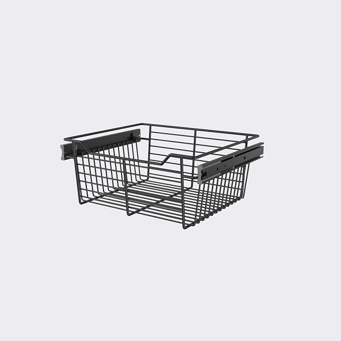 Classic 16.5" Closet Wire Basket in Matte Black by CustomClosets