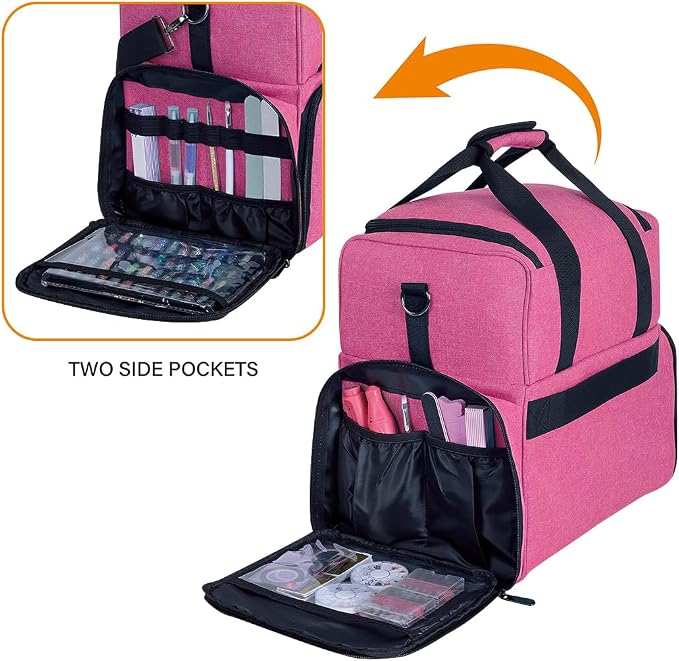 Large Makeup Cosmetic Bag with 3 Removable Case and 2 Removable Dividers Double - Image 3