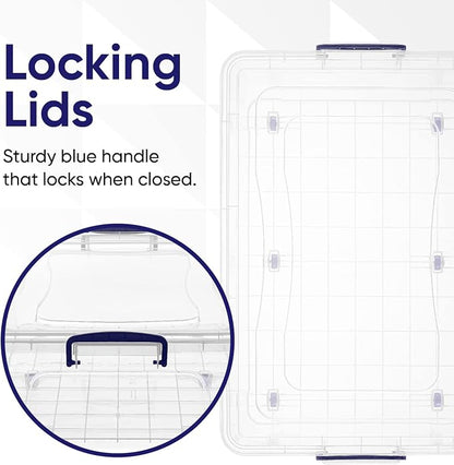 Superio Storage Bins with Lids- Clear Boxes - Image 4