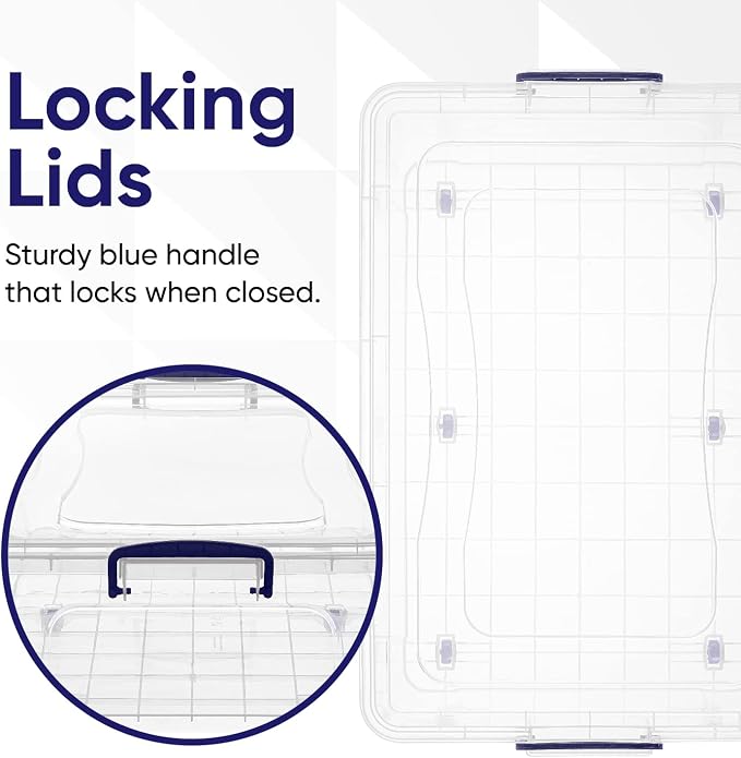 Superio Storage Bins with Lids- Clear Boxes - Image 4