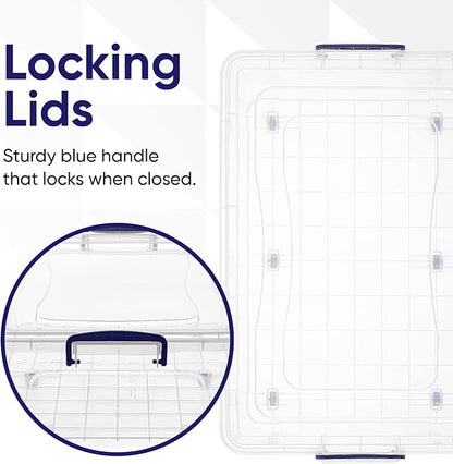 Superio Storage Bins with Lids, Stackable Totes, BPA Free, Odor Free, Organizer - Image 4