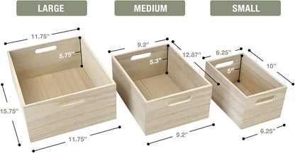 Sorbus Unfinished Wood Crates - Image 7
