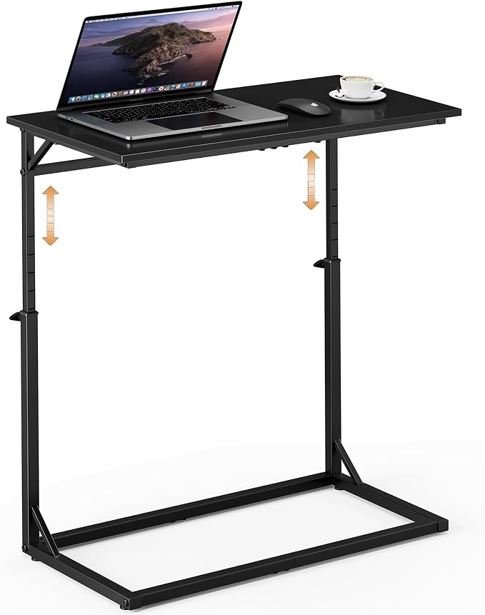 Vagusicc C Shaped End Table, C-Table Sofa Table Adjustable Height Side Table by Vagusicc