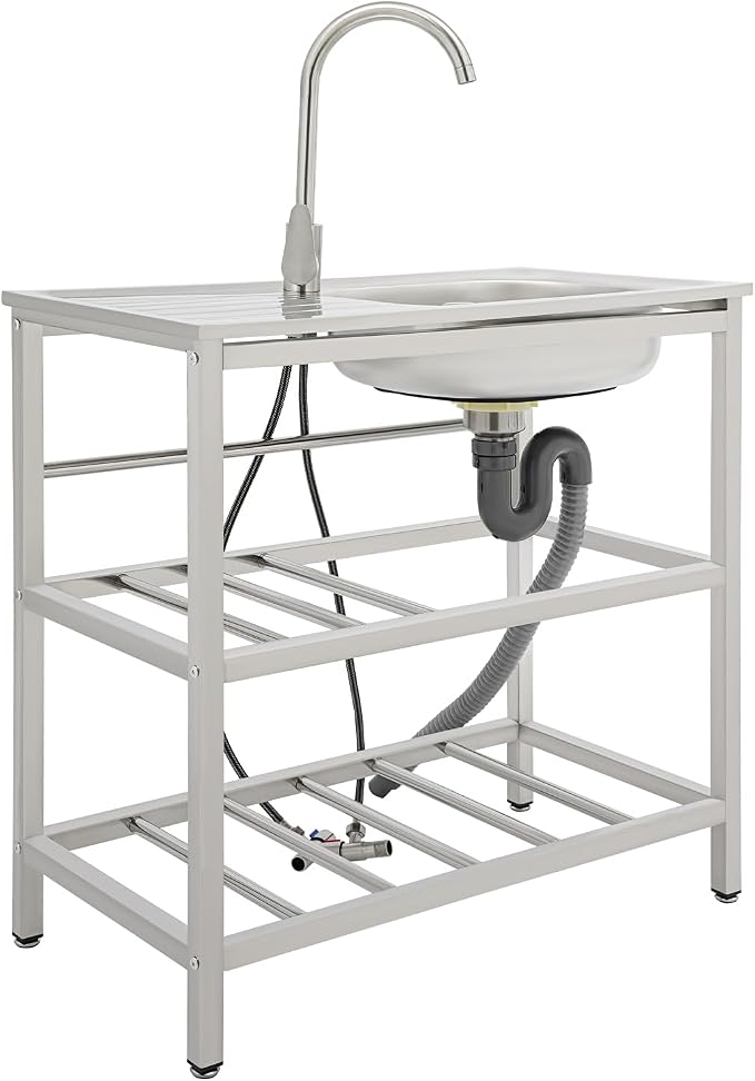 30" Stainless Steel Sink Kitchen Utility Sink by Unknown