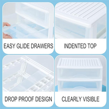 BYCY Plastic Stackable Storage 4 Drawers, Easily Assemble - Image 5