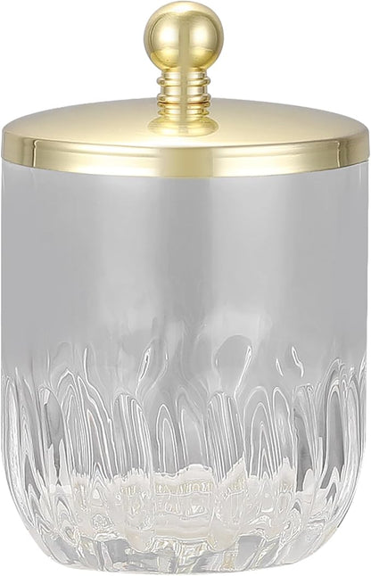 Clear Transparent Apothecary Vertical Wavy Glass Jar by IndecorHome