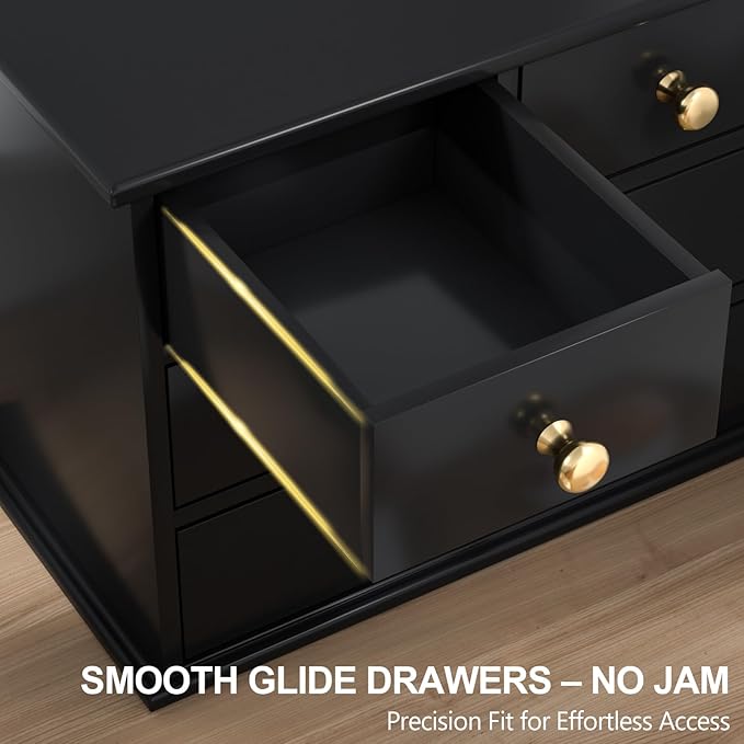 Oak Desk Organizer with Drawers, Durable Wooden Desktop Storage Box | 5 Drawer - Image 6