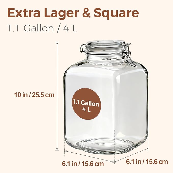 ComSaf 1.1 Gallon Glass Jar - Image 2