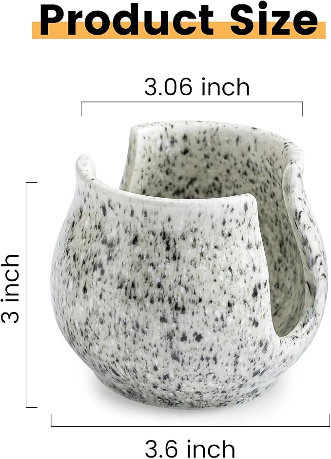 Sponge Holder for Kitchen Sink, Ceramic Dish Sponge Dish Rack Scrubby Caddy - Image 5