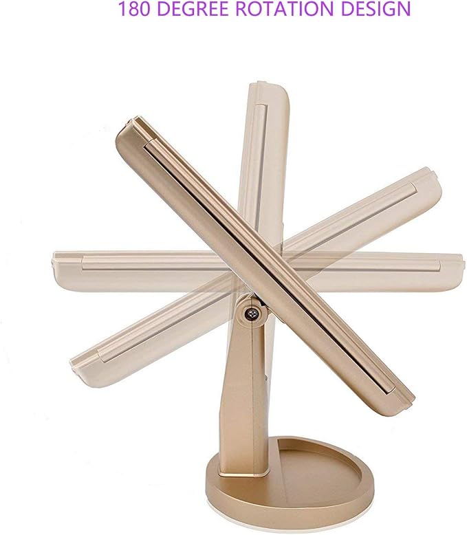 deweisn Floor Mount Tri-Fold Lighted Vanity Mirror - Image 6