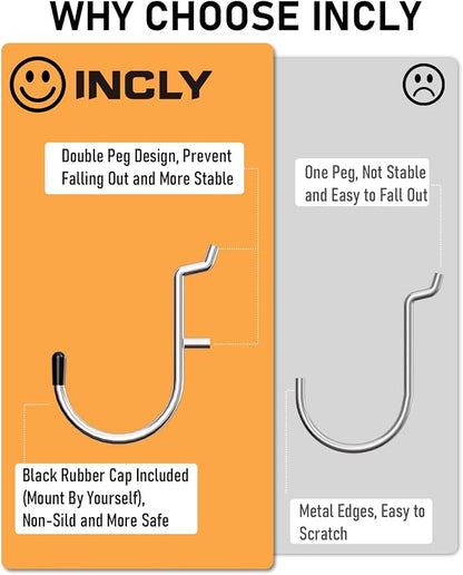 INCLY Pegboard Hooks Set for Hanging Tools - Image 2