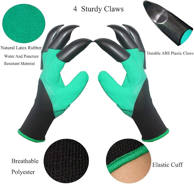 DCCPAA Garden Gloves with Claws, Claw Gardening Gloves - Image 2
