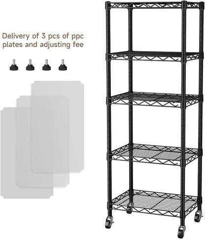 Golpart Small Shelves Storage Wire Metal Adjustable Shelf Unit - Image 4