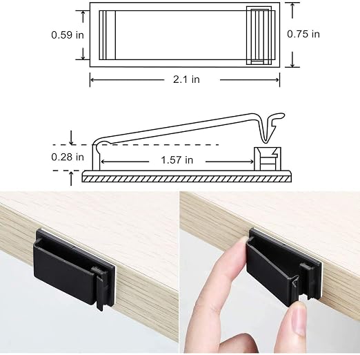 5Pcs Self Adhesive Cable Management Clips, Cable Organizers Wire Clips Cord - Image 2