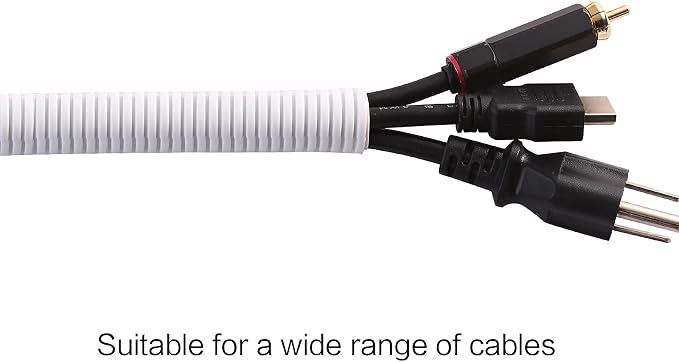 Alex Tech 25ft - 1/2 inch Split Wire Loom Tubing - White - Image 4