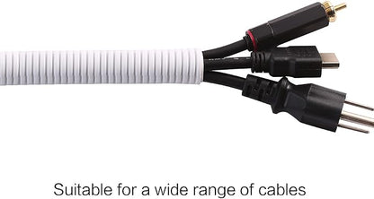 Alex Tech 25ft - 1/4 inch Split Wire Loom Tubing - White - Image 4