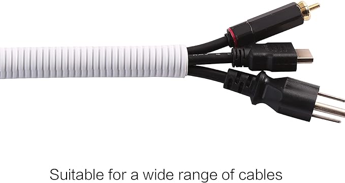 Alex Tech 10ft - 1 inch Split Wire Loom Tubing - White - Image 4