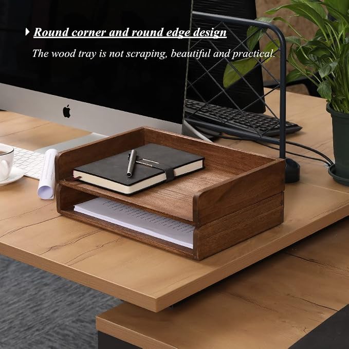Desktop File Trays Stackable Paper Tray - Image 3