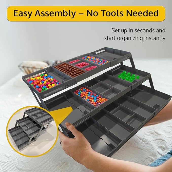 3 Tier Drawer Organizer, Expandable Organizer - Image 6