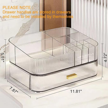 MIUOPUR Makeup Organizer with Stackable Drawers, Bathroom Vanity Organizers and - Image 5