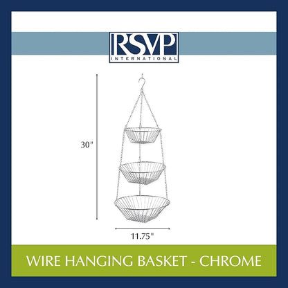 RSVP 30-by-12-Inch 3-Tier Wire Hanging Basket - Image 7