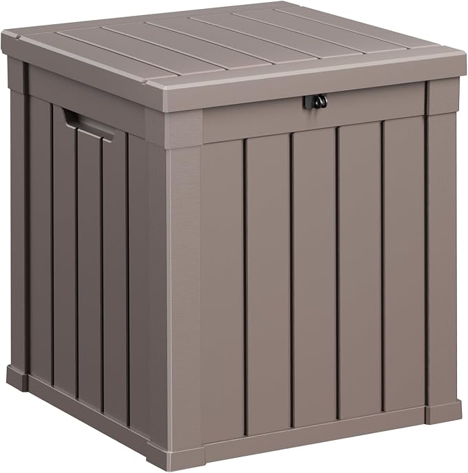 40 Gallon Resin Deck Box, Lockable Patio Outdoor Storage Box by OutdoorLivingPerfected