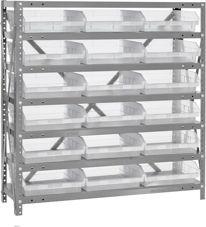 Quantum Storage Systems 1839-110CL Clear-View Sloped Shelving Unit by QuantumStorageSystems