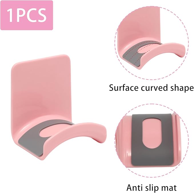 1Pcs Pink ABS Plastic Headphone Stand Hanger, Table Wall Mount Headset Holder - Image 3