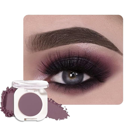 Dark Plum Taupe Single Matte Eyeshadow Makeup, Neutral Powde Eye Shadow by HHLTOH